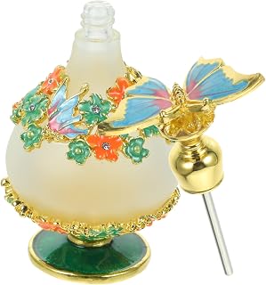 WOONEKY Dubai Garrafa De Óleo Decoração De Vidro Recipientes De Vidro Perfume Vermelho Frasco De Perfume Recarregável Frasco De Óleo De Perfume Árabe Frasco De Óleo