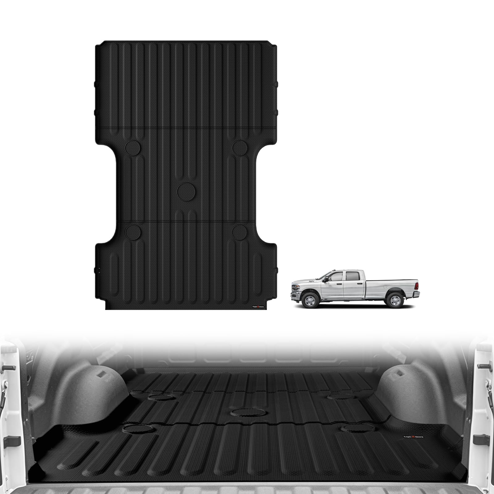 TripleAliners 8FT(96") Truck Bed Mat for 2019-2025 2026 Ram 2500/3500/4500