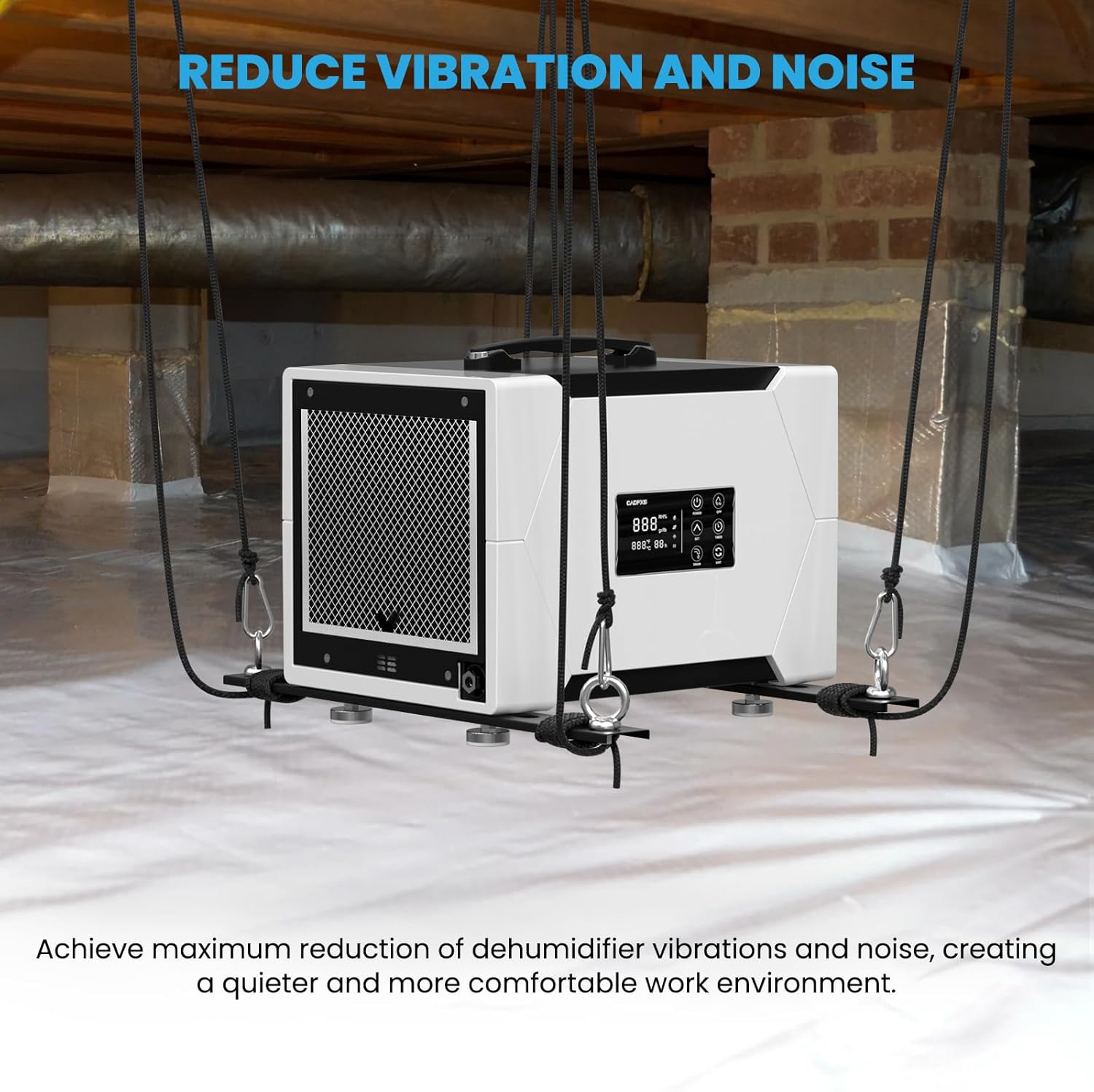CADPXS Hanging Kits for Crawl Space & Basement Dehumidifiers, Easy to Raise and Lower Dehumidifier, Reduce Dehumidifier Noise and Vibration, Hanging Kit Improves Space Utilization (Easy Install)