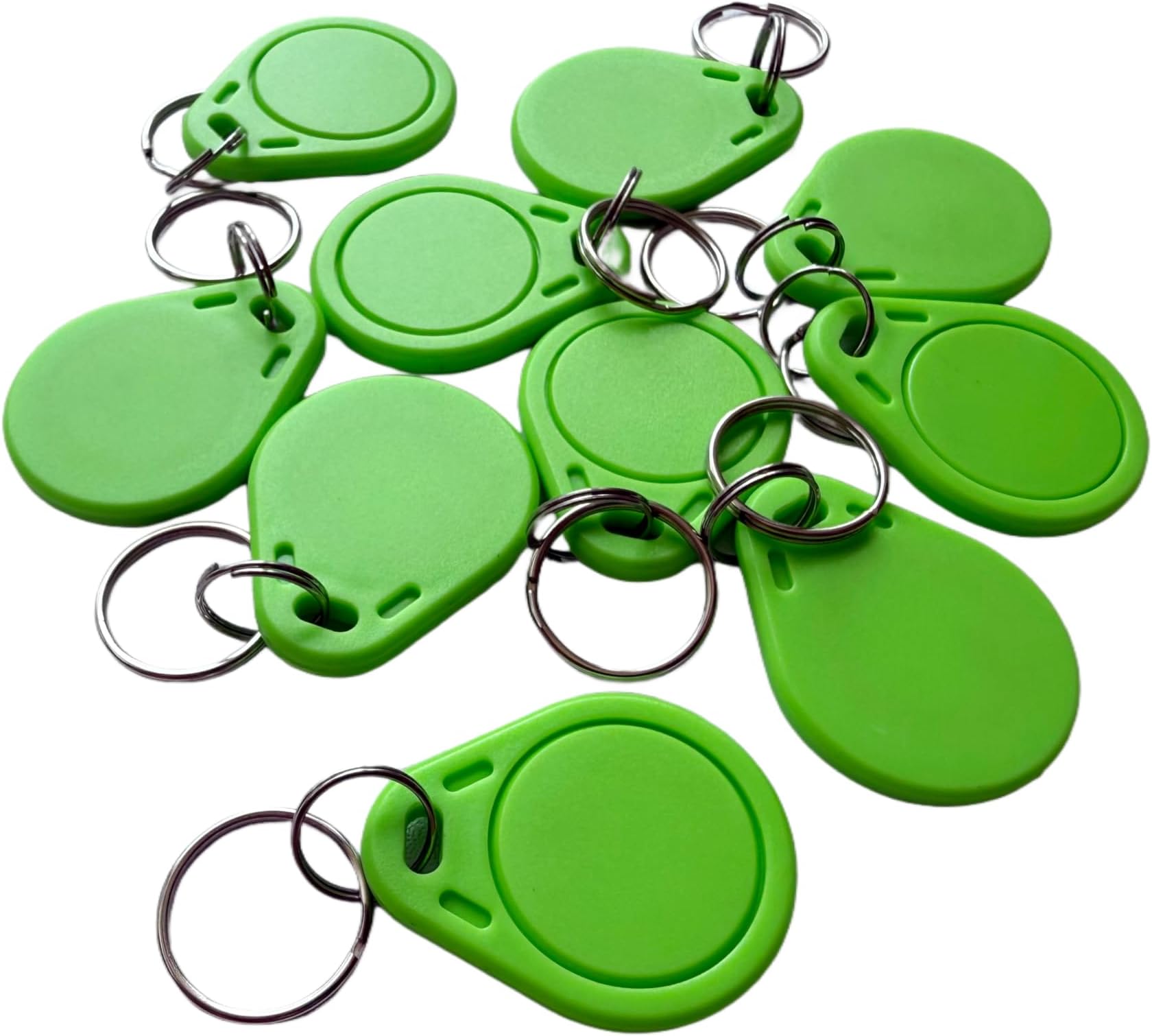 YARONGTECH ISO/IEC 14443 Type-A RFID 1k Tags 13.56MHZ Green Color Pack of 10