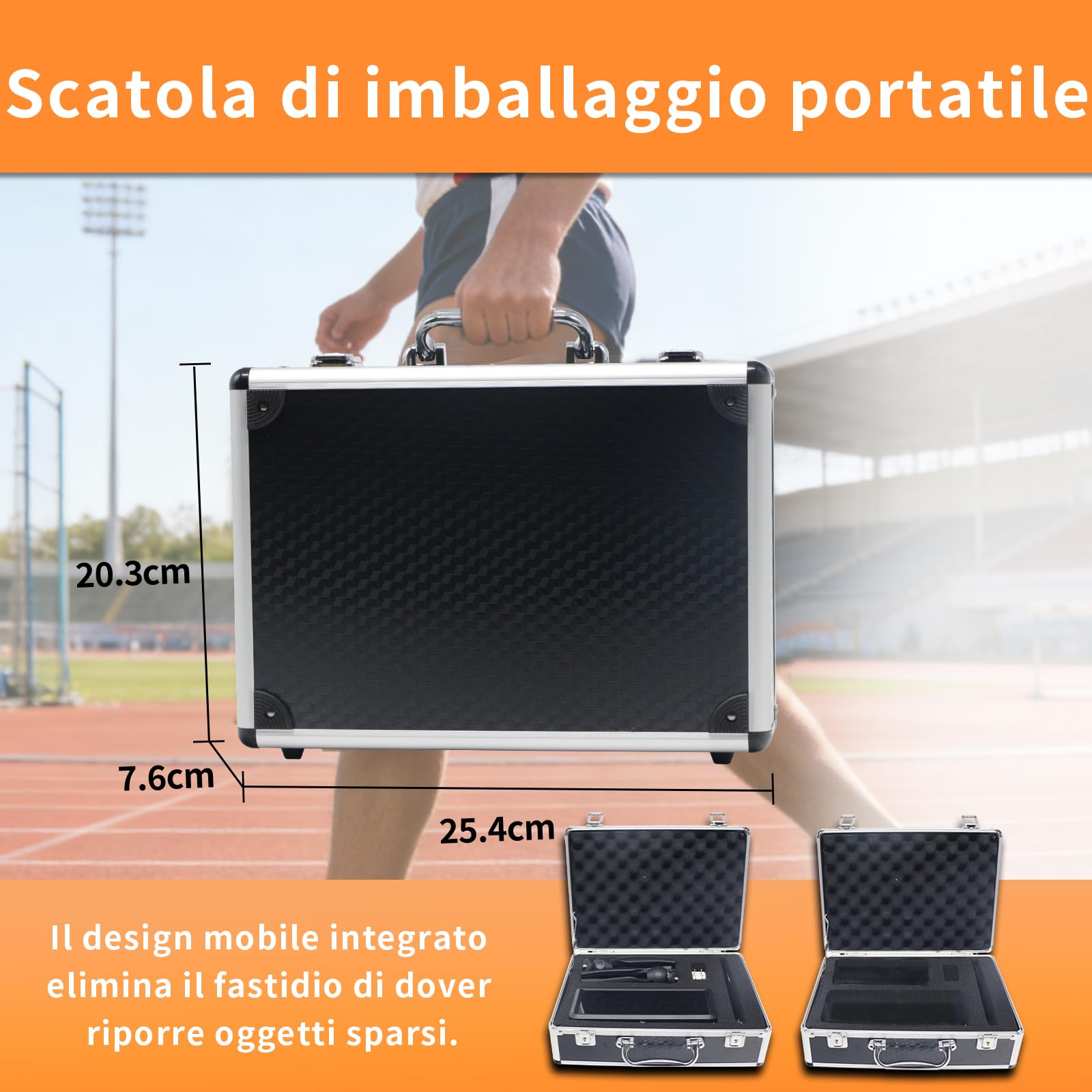 LUCKY TIME Cronometro laser wireless per sprint, sistema di allenamento laser a batteria per sprint su distanze di 40 e 60 iarde, display a LED rosso, cronometro da corsa per allenamento di velocità