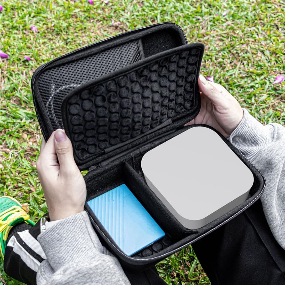 Hard Shell Carrying Case for Mac Mini 2024 with M4 Pro Chip/M4 Chip,Travel Protective Storage Bag for Desktop Computer/Magic Mouse/Keyboard/Cable,Accessories