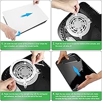 Vista 7 de PS5 Faceplate with RGB Light Strip and Dust Filter for Cooling Vents DOBEWINGDELOU 400+ Effects LED Light Ring Console Cover for PlayStation 5 Disc