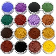 Iron Oxide Pigment Sampler Kit - 16 Colors Matte Powder for Soap Making, Candle Dye, Resin Art, DIY Crafts, Polymer Clay