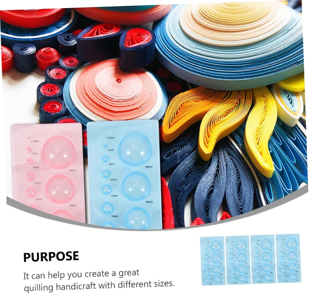 Hohopeti 4pcs Quality Abs Material Quilling Tools Rolling Curling Paper Quilling Moulds for DIY