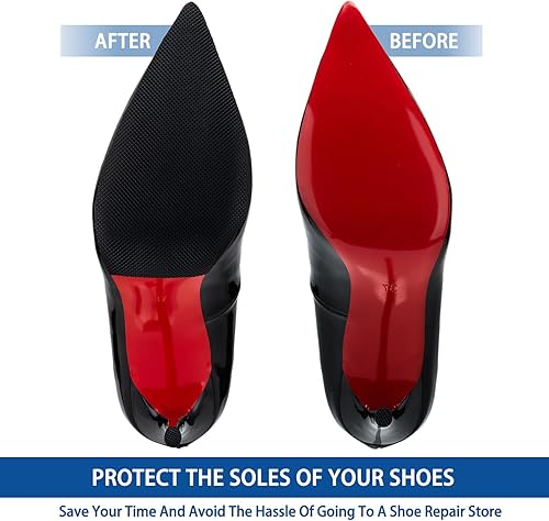 Miniatura 42 de Protector de suela de zapato, 4 protectores autoadhesivos para zapatos de tacón alto, agarres antideslizantes de silicona en la parte inferior