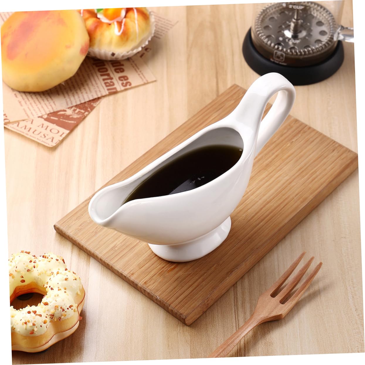 Yardenfun Barca per Salsa in Ceramica 100ml, 3 Pezzi, Bianco | Tavolo da Pranzo e Feste, Design Semplice e Delicato, per Sughi e Condimenti