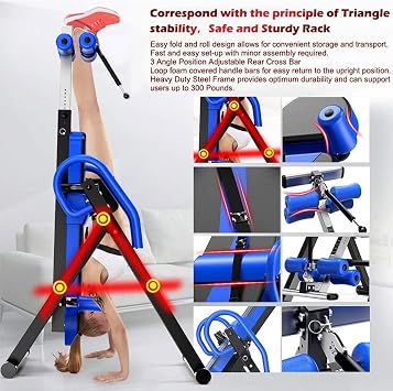 Teeter Hang-Ups Inversion Table - Back Pain Relief, Chiropractic Stretcher, Hang Upside Down