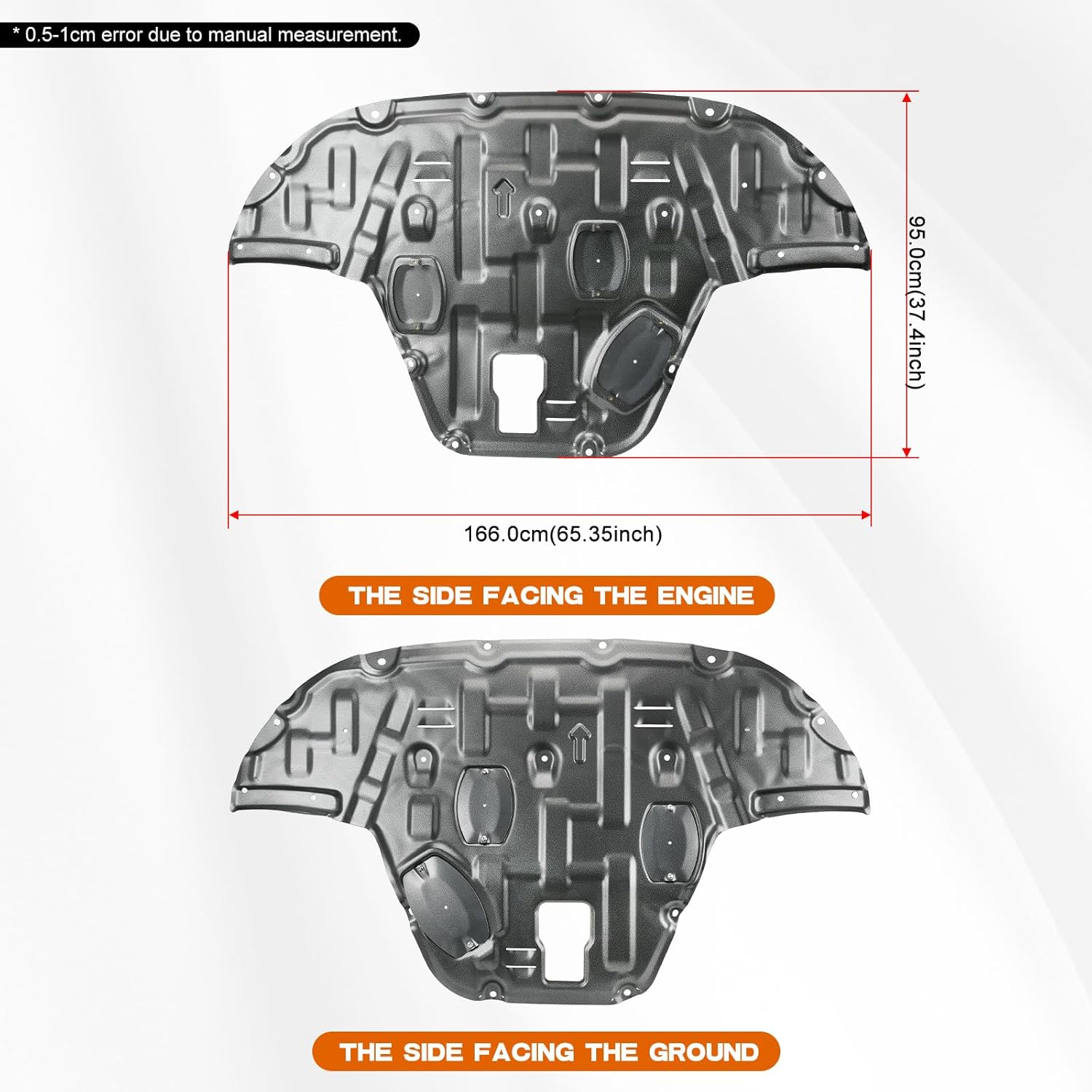 PTNHZ Manganese Steel Front Engine Guard Mud Flap w/Screws & Mounting Hardware | Splash Shield Guard Under Car Compatible with 2021 2022 2023 2024 2025 KIA K5