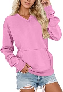 Generisch Sudadera de forro polar, suave, térmica, para invierno, de gran tamaño, con cuello redondo, bolsillos para comodidad informal y deportiva