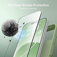 Vista 957 de GONEZ Funda de silicona para iPhone 15 Pro Max, compatible con Magsafe, protector de cámara + protector de pantalla, forro de microfibra suave Negro