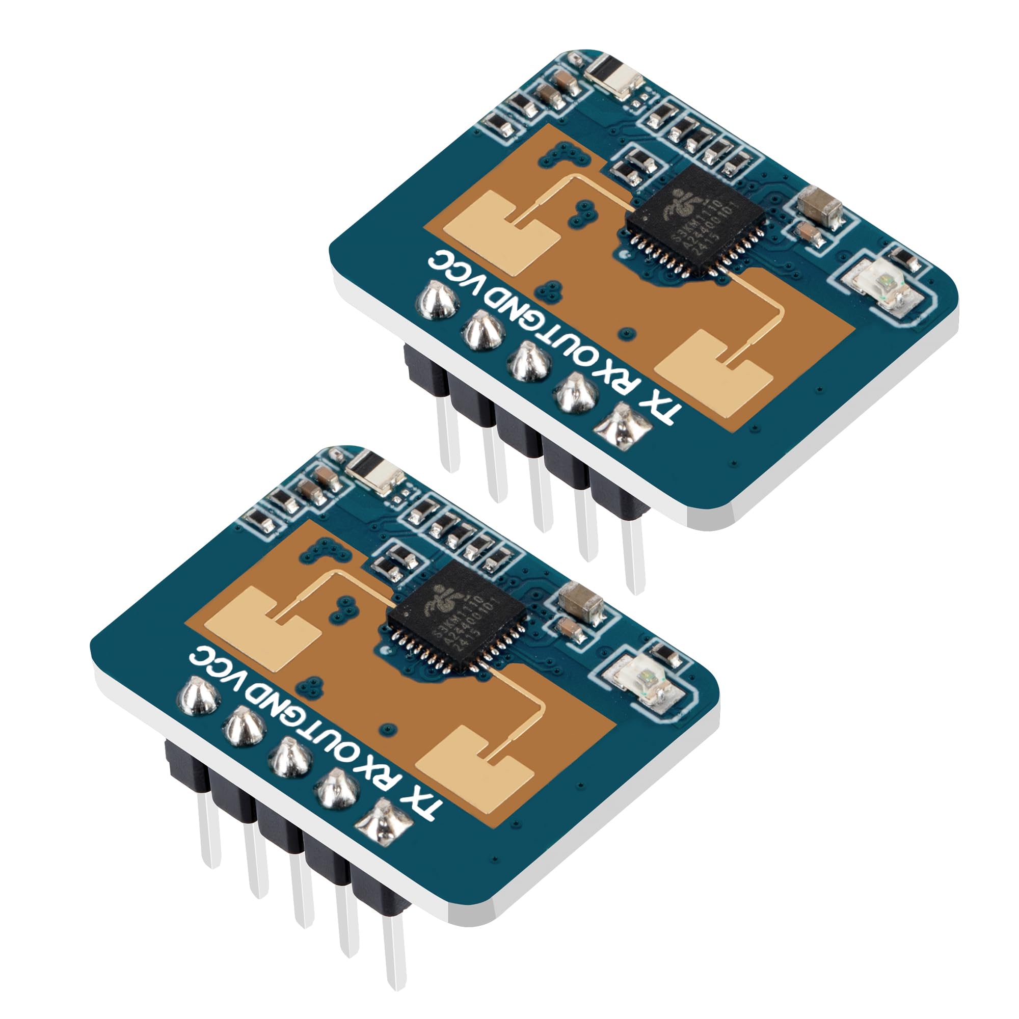 2 PCS LD2410C Sensor HLK-LD2410 Module Human Presence Radar LD2410 Radar Sensor Non Contact 24GHz ISM Band Serial Port IO Level Output