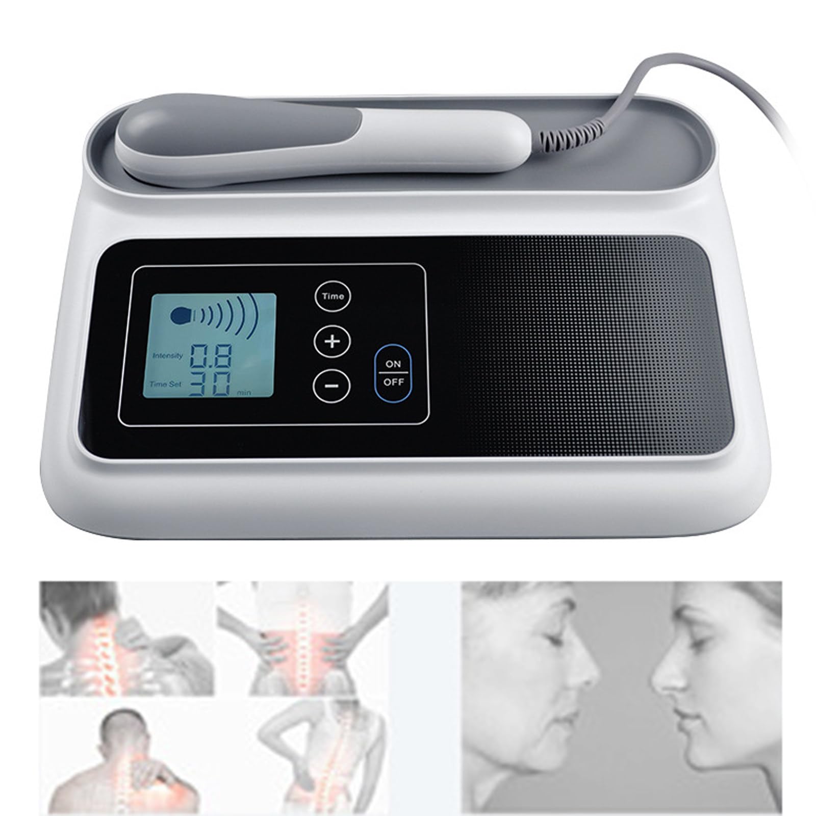 Dispositivo Portatile per Macchina ad ultrasuoni, Macchina per Terapia ad ultrasuoni per Ginocchia, Spalle, Braccia lombari, Collo, guarigione dei Tessuti Profondi e Sollievo dal Dolore,B