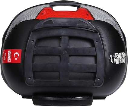 Motosiklet Çantası Arka Motosiklet Bagajı Kargo Taşıma Aparatlı Sırt Dayamalı Topcase Kuyruk Çantası Kilitlenebilir UniversalCV46 (Siyah)