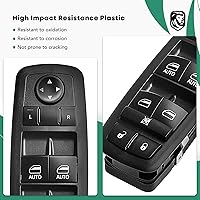 Vista 7 de YHTAUTO Master - Interruptor de ventana eléctrica de repuesto para Jeep Grand Cherokee y Dodge Durango 2014-2015, 11 pines, sin espejos plegables