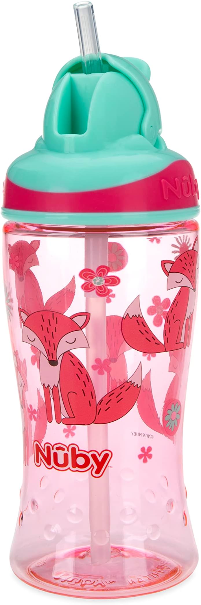 Thirsty Kids No-Spill Flip-it Printed Boost Cup with Thin Soft Straw - 12oz, 18+ Months, 1 Pack Print May Vary