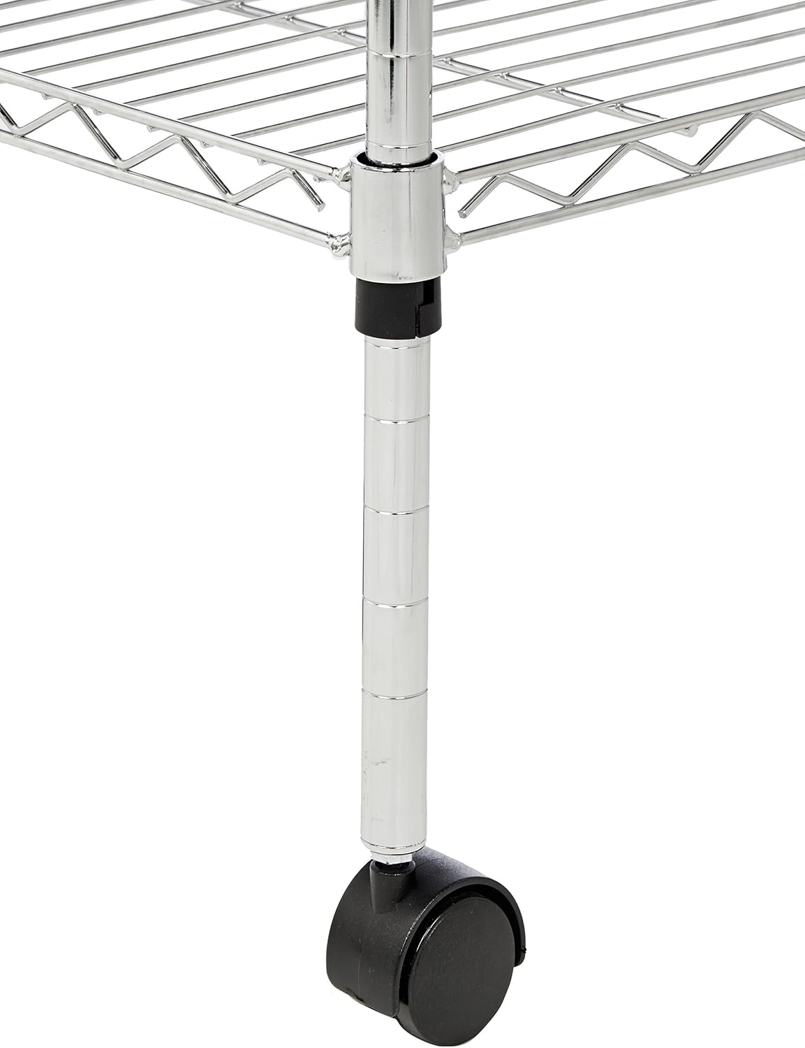 Amazon Basics 5-Shelf Shelving Unit on Wheels - Chrome
