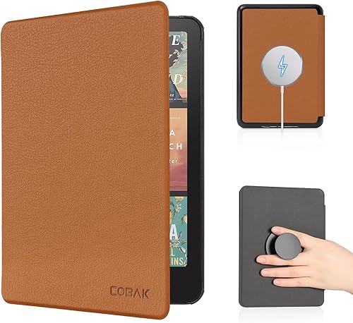Miniatura 1 de CoBak Funda con cubierta magnética plegable para Kindle Paperwhite de 7 pulgadas de 12 generación 2024 y Kindle Colorsoft - para PopSockets Grip,