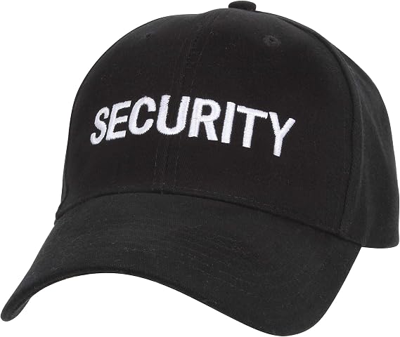 Rothco Security Hat, Embroidered Security Guard Cap, Adjustable Cotton Low Profile Baseball Cap for Event Staff Patrol Use