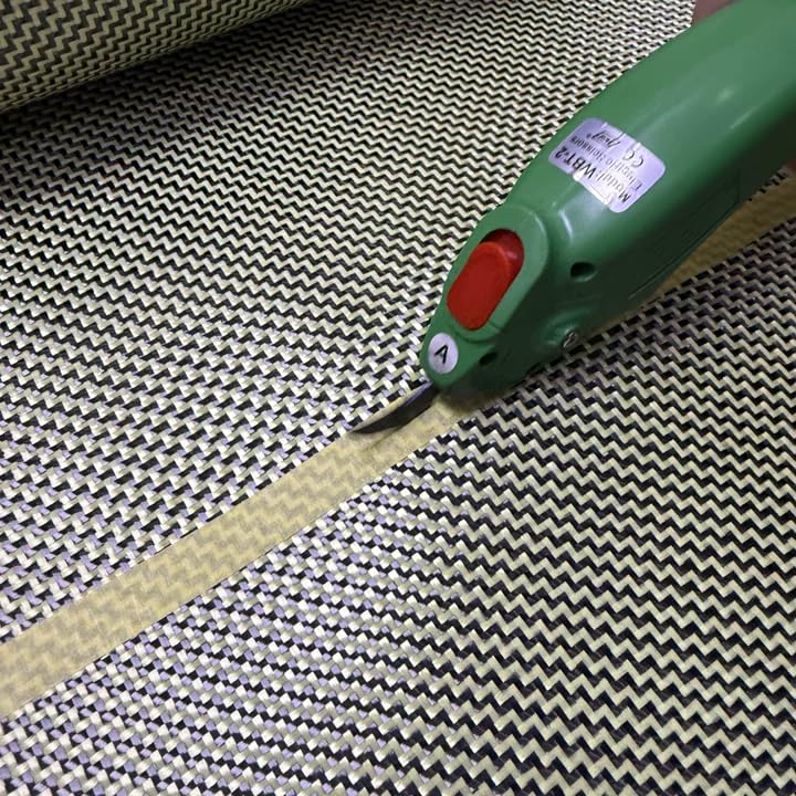 Premium 1100D/3K 200gsm Yellow Kevlar Carbon Fiber Mixed Fabric, W-Pattern Jacquard Weave, 100cm×100cm Roll (Yellow, 100cm x 150cm)