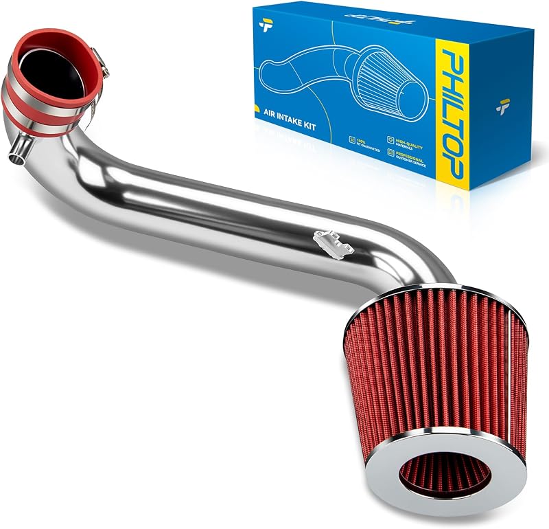 Kit de admissão de ar frio PHILTOP 2,5 polegadas para Honda Civic 1.7L 2001–2005, vermelho – 1 kit