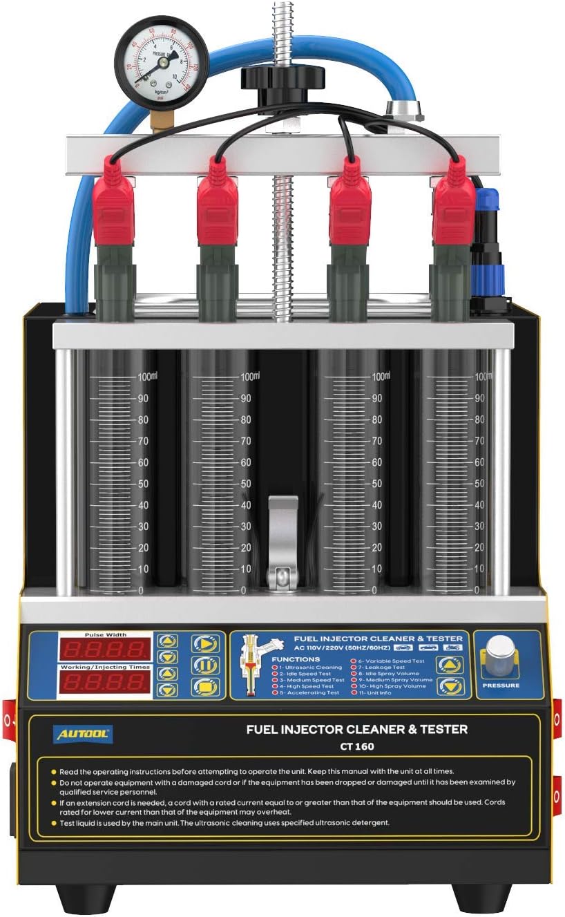 AUTOOL CT 160 Fuel Injector Cleaner & Tester, Automotive Fuel Injection Systems Cleaners,Fuel System Cleaners Testers 110V : Automotive