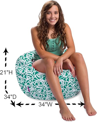 Miniatura 874 de Posh Creations Puf estructurado cómodo para jugar, leer y ver la televisión, Malibu Lounge, tela de lona para colorear, criaturas Criaturas de tela