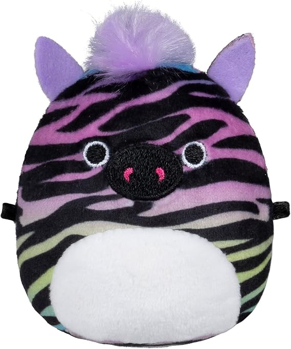 Micromallows Squishmallows Original 6-Pack - Safiya the Zebra, Gideon the Guacamole, Agnolo the Tadpole,Altman the Squid, Connie the Moth, Elin the Lotus