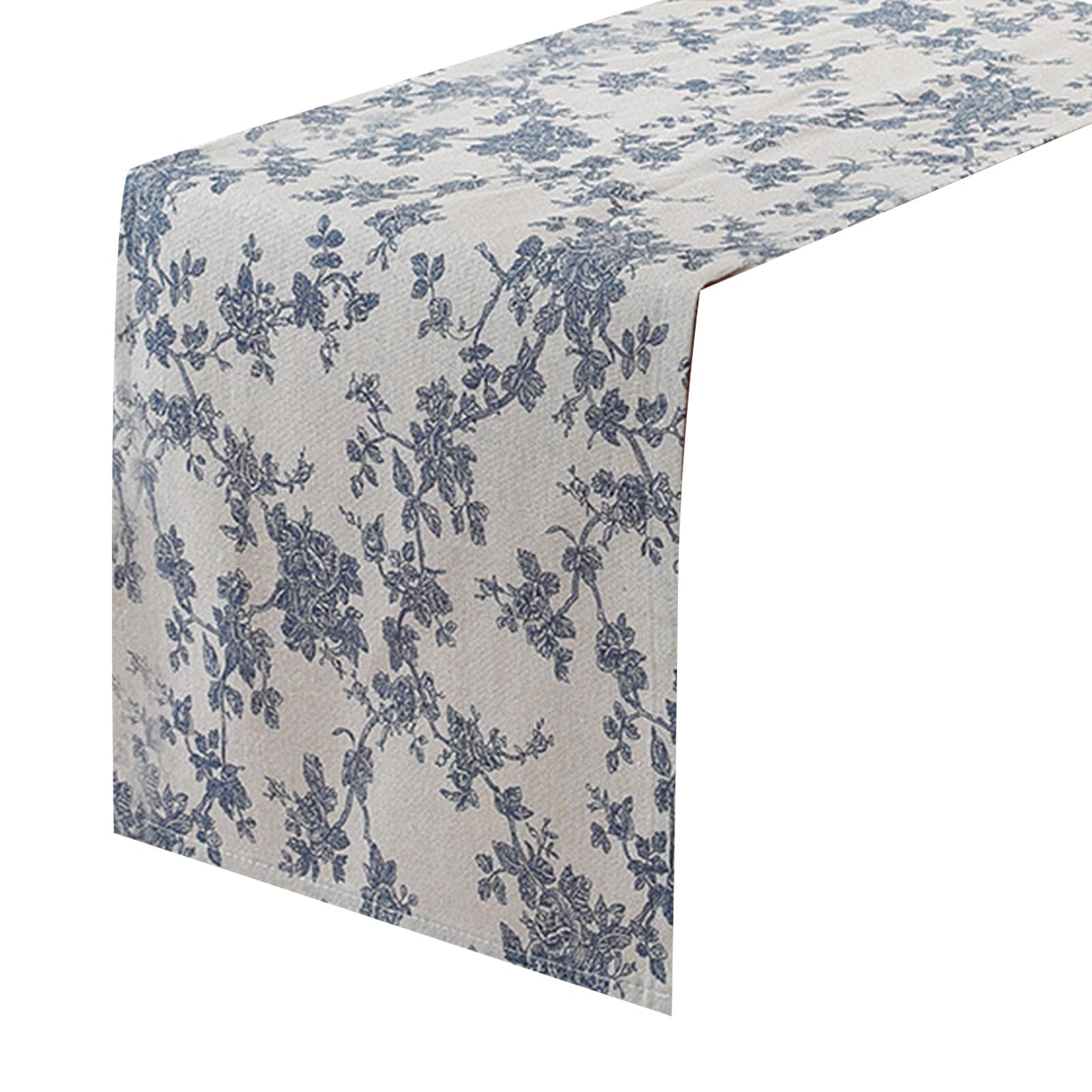 Jazuaiao And White Print Farmhouses Tablecloth Cotton Linen Materials Multiple Dining Table Size Farmhouses Tablecloth Washable
