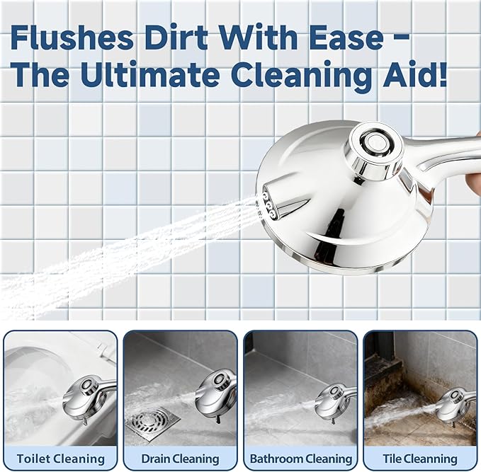 Regadera de Mano Magnética con Filtro de Cloro - 10 Modos Alta Presión miniatura 7