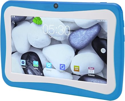 7 Inch Kids Tablet for Android 8.0, 5G WiFi, 5.0 BT, 1960x1080 IPS HD Tablet with Kids Case and Stand, Quad Core CPU, 4GB 32GB, 2MP + 5MP, Education, Entertainment Blue
