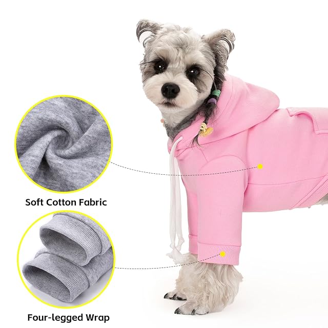 Foto 3 de 6 de UOSIA Sudaderas con Capucha de Invierno para Perros pequeños