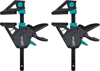 wolfcraft 2 one Hand Clamps PRO MAX I 8665060 I 250 kg Clamping Force for The Highest Professional Demands I high Holding Force I 150 mm Clamping Width I Made in Europe