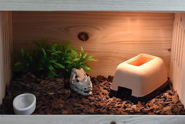 Foto 5 de 7 de OMEM Reptiles Hideout - Cueva de humidificación con Cuenca para Serpientes, lagartos, Geckos leopardos…