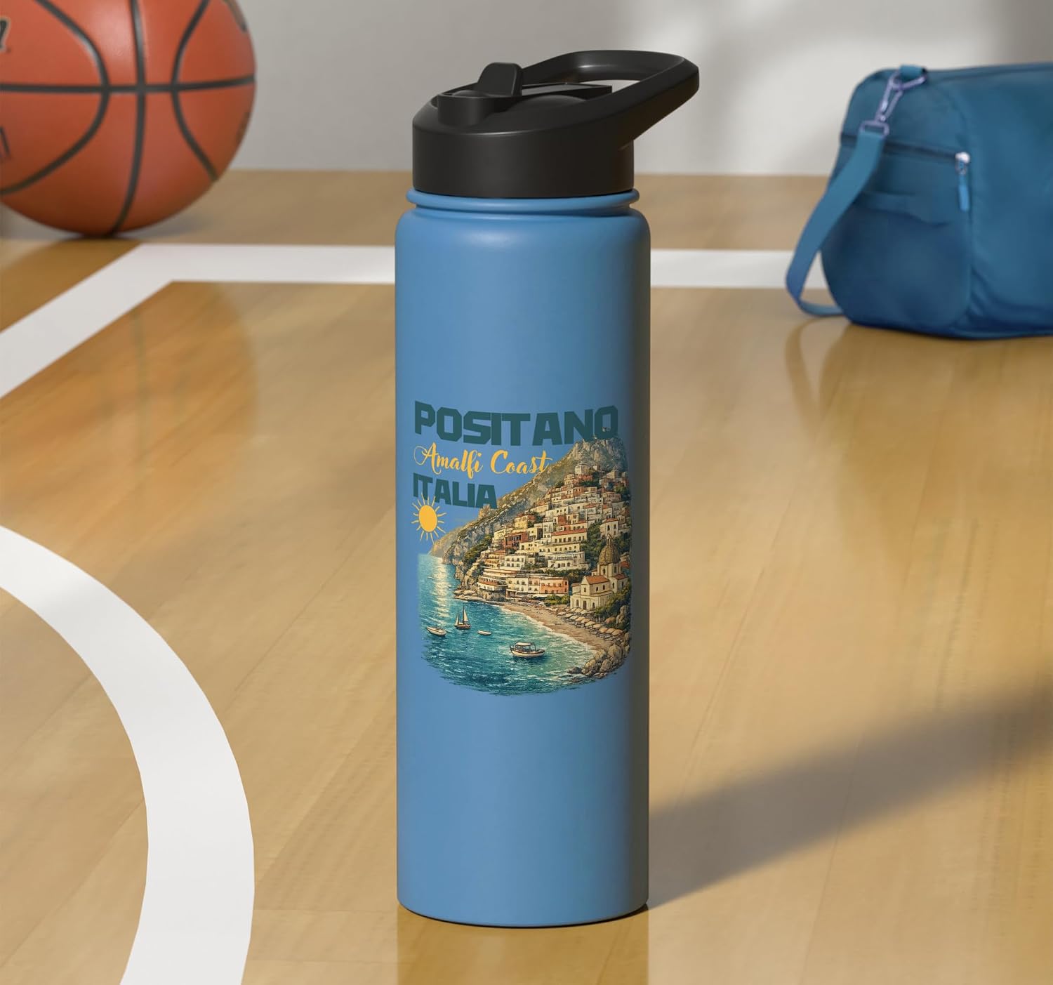 Italian coast Positano Italy Amalfi Coast Gift Italia Stainless Steel Insulated Water Bottle