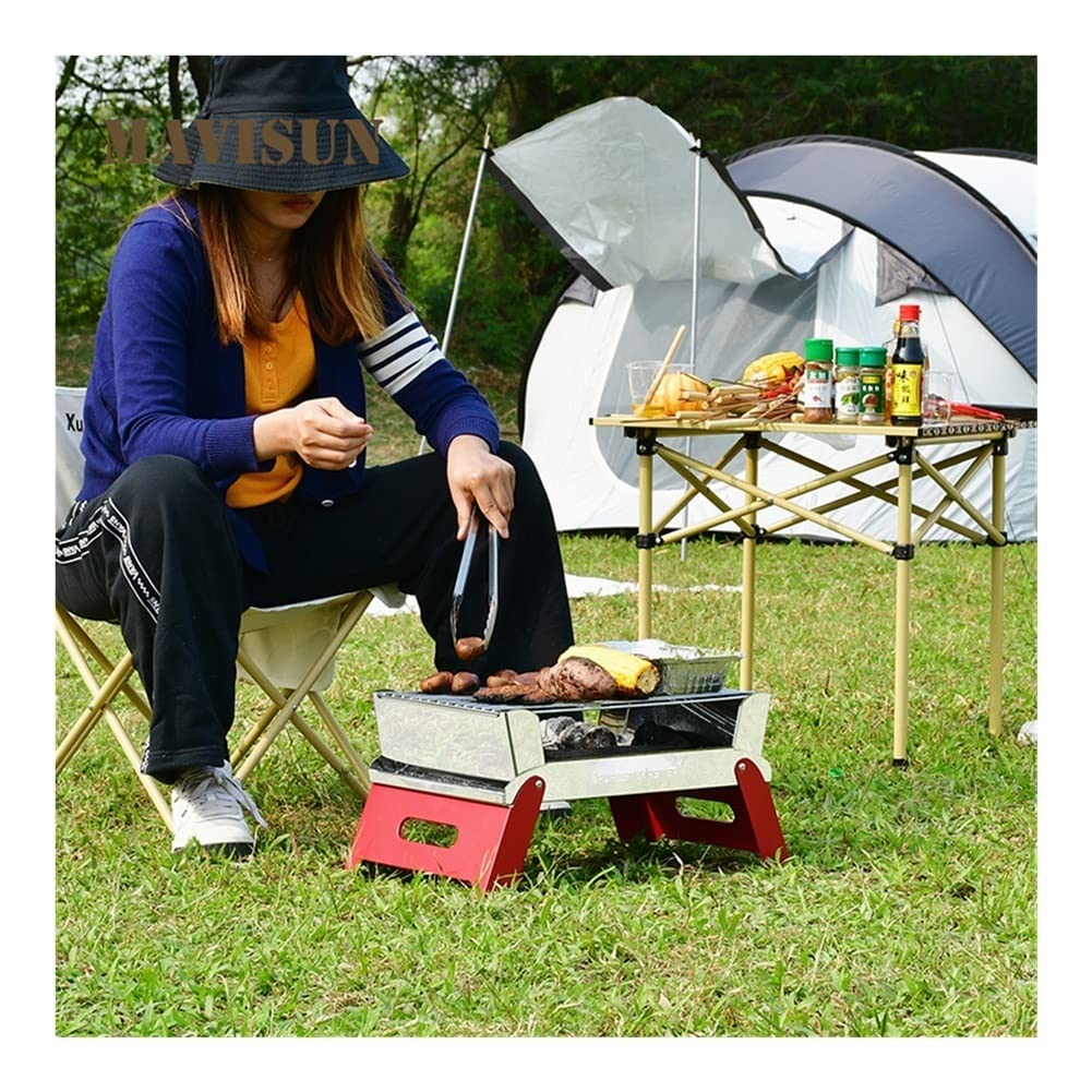 Amazon.co.jp: Charcoal Grill, Outdoor BBQ Small Camping Folding
