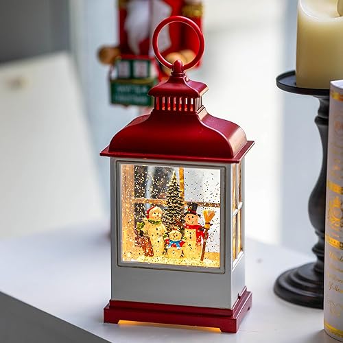 Miniatura 4 de Linterna de globo de nieve de Navidad, cascanueces con música y temporizador, con forro USBfunciona con pilas, linterna iluminada para decoración de