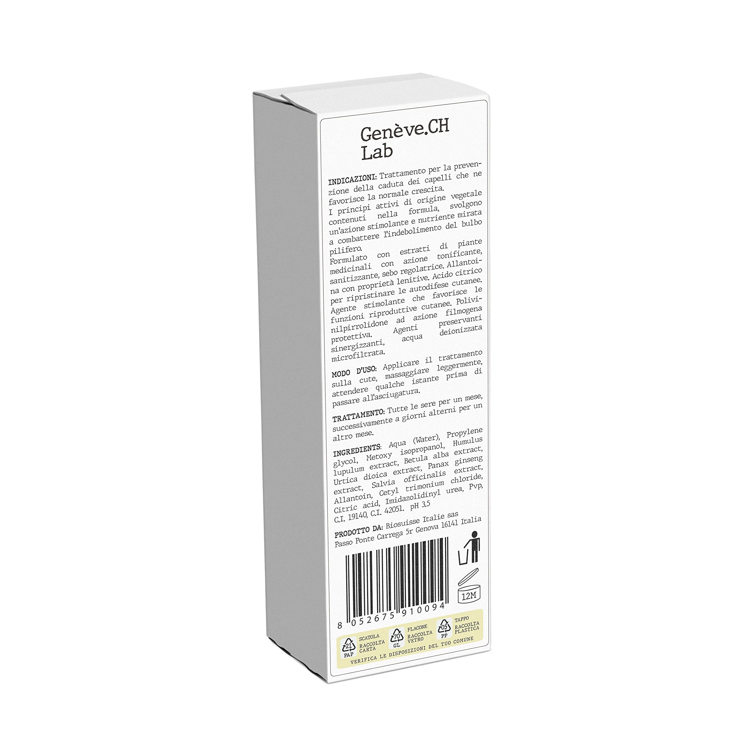 Trattamento Caduta #Intensivo | Lozione Stimolante con estratti vegetali e Ginseng | 12x5ml