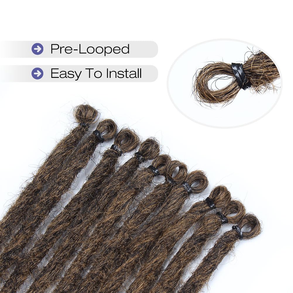 Kraler 36Inch 40 Strands Ombre Honey Blonde Dreadlock Extensions, Thin 0.6cm Width Synthetic Crochet Dreads Extensions 100% Handmade Single Ended Long Dreads Reggae Style Dreadlock for Woman