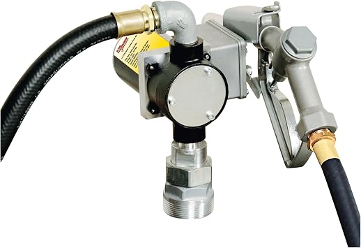 Lumax LX-1375 Diesel Fuel Transfer Pump Kit, 8GPM, 12V, DC. Ideal for transferring Diesel, Light Oils and Kerosene, Delivers up to 8 GPM 30 LPM. Self-Priming Pump with Direct Transmission