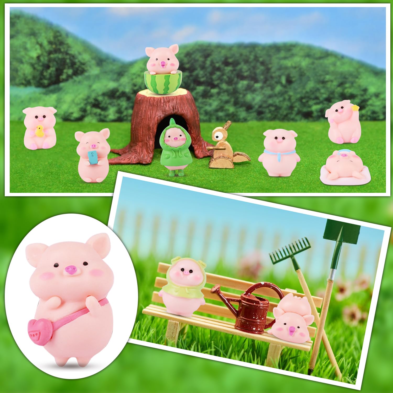 FTVOGUE Elefante In Pietra Naturale, Giada, Intagliato, Portafortuna - Foto 4