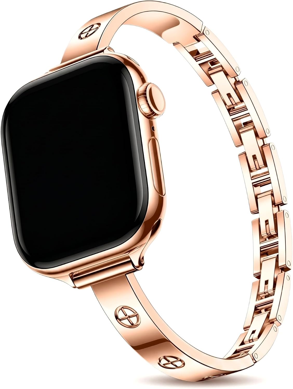 Slim Bands Compatible with Apple Watch 38mm 40mm 41mm 42mm 44mm 45mm 46mm 49mm for Women, Thin Stainless Steel Metal Strap Bracelet for iWatch Series 11 10 9 8 7 SE Ultra