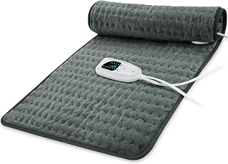 33"X17" Electric Heating pad with 6 Heat Settings, Auto Shut Off, Dry Electric Heating for Back Neck Knee Arms Legs Shoulder Heat Pads for Christmas Birthday Father's Day Mother's Day (Dark Gray)