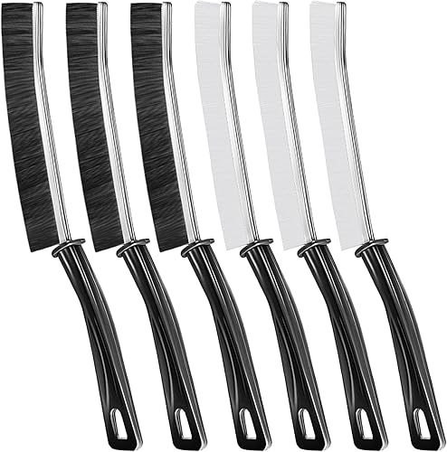 Cepillo de limpieza de huecos, 6 piezas, cepillo de limpieza de hendiduras de cerdas duras, cepillos de limpieza de grietas para uso doméstico,