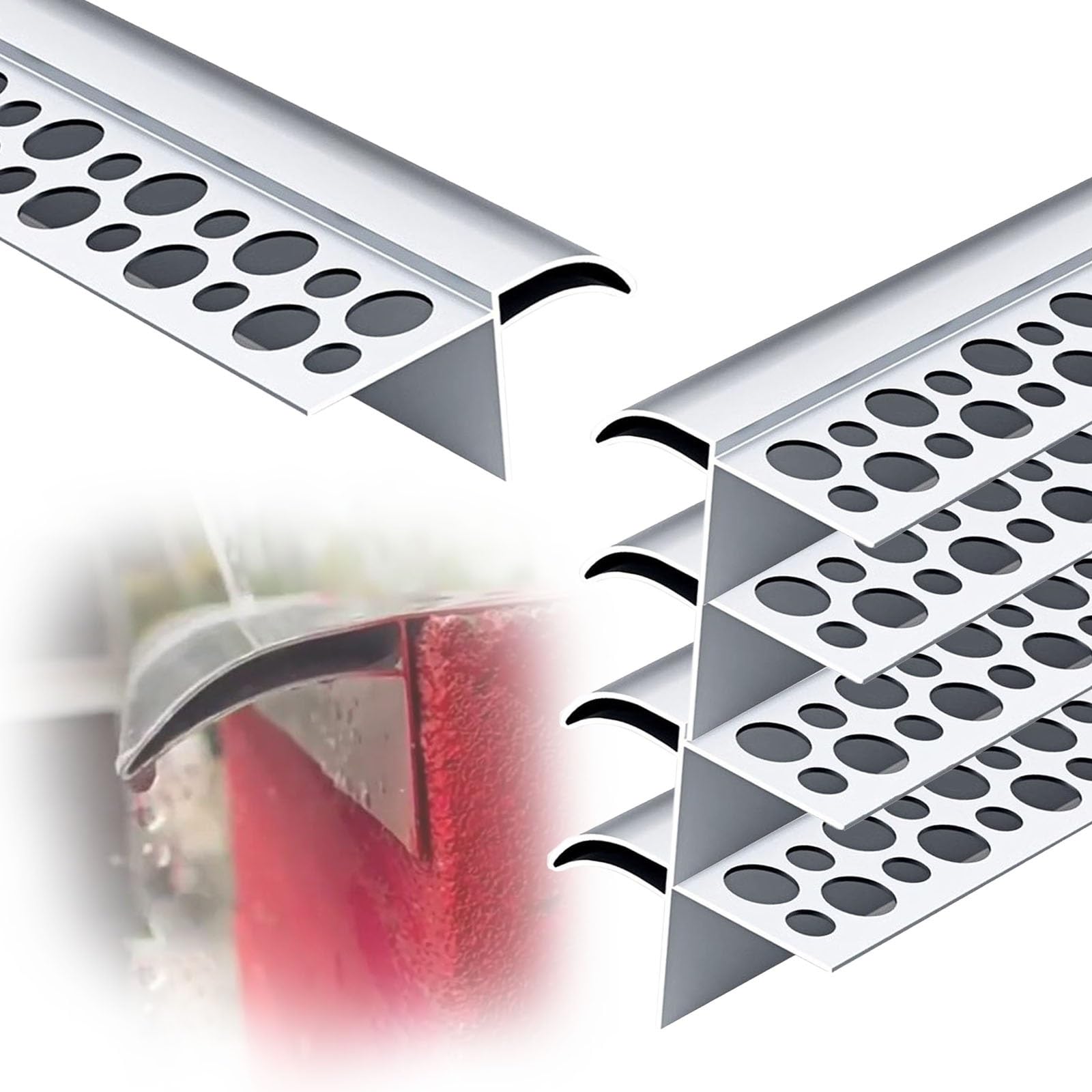Deflectores de lluvia de goma flexibles en forma de p para ventanas de coche