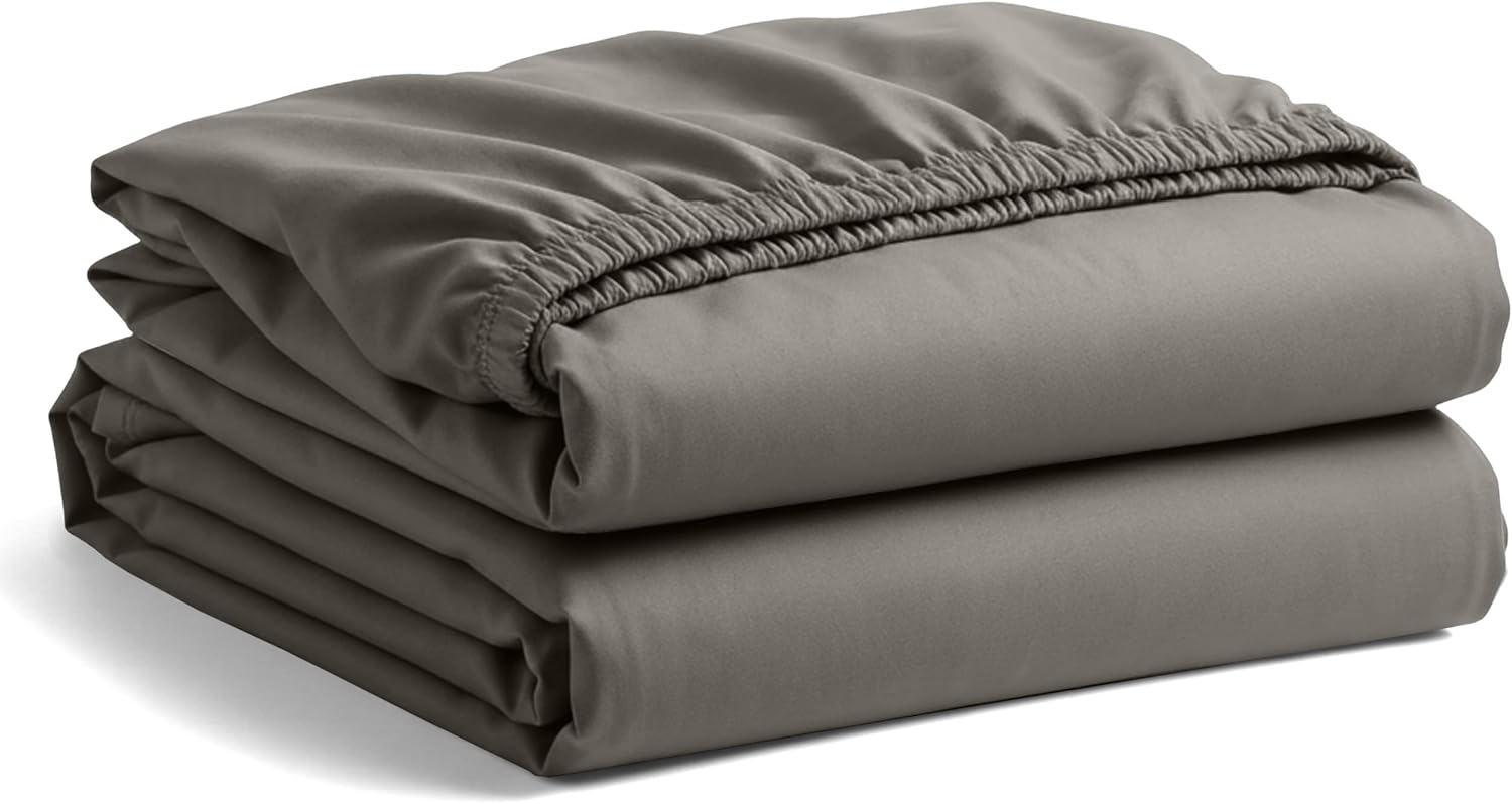Mocassi 1800 Ultra Soft Bulk Pack of 2 Bottom Fitted Sheets, Premium Hotel Quality Microfiber - Wrinkle and Fade Resistant 2 Pack Fitted Sheets- 16 Inch Deep Pocket, Queen, Gray