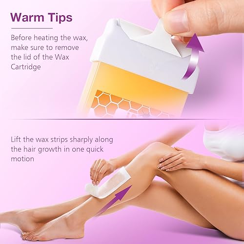 Miniatura 7 de Umedo - Kit de cera enrollable para depilación, kit de depilación portátil para áreas más grandes y piel sensible, para mujeres y hombres con 2