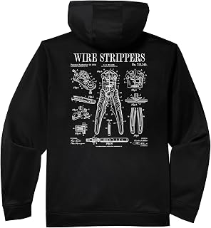 Electrician Electrical Worker Wire Strippers Vintage Patent Performance Hoodie