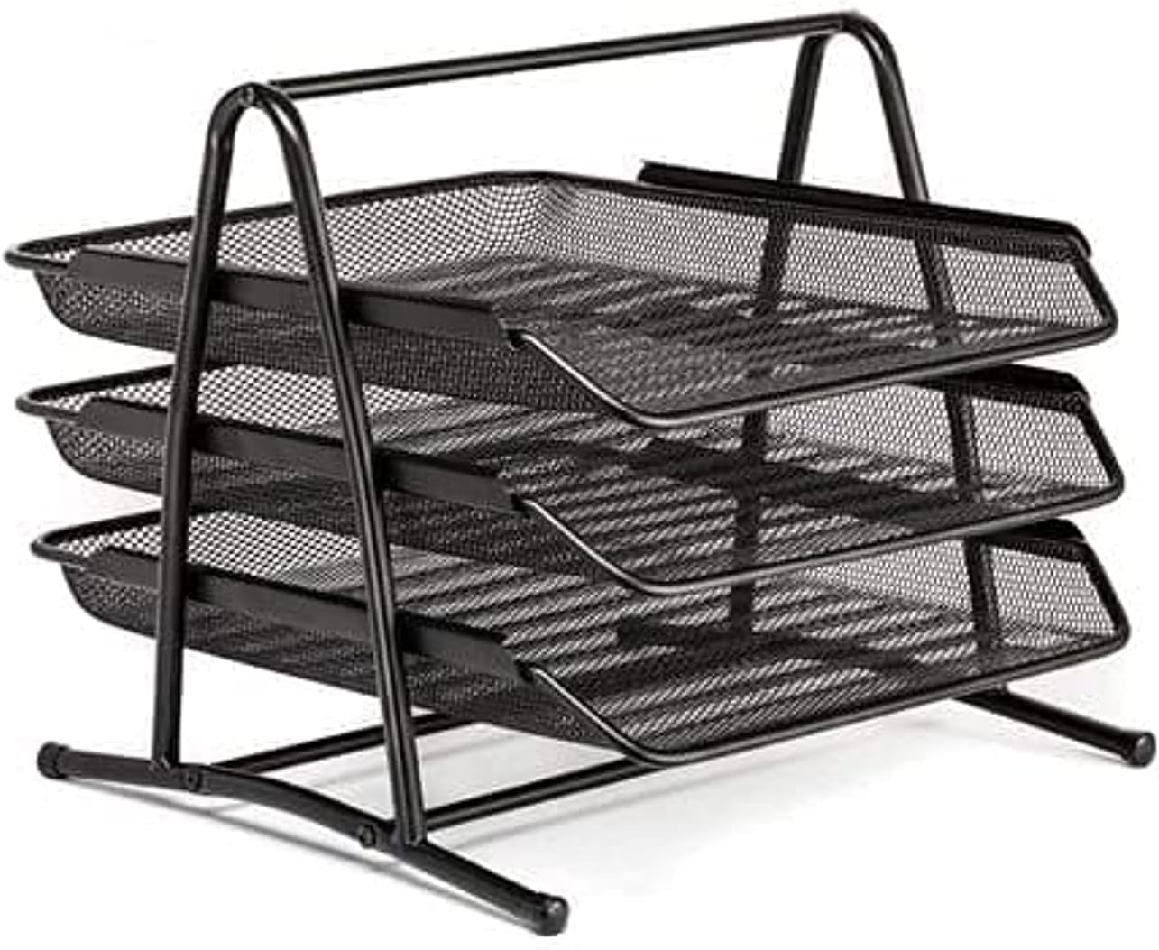 Showay Hi-Range Desk Deposit Tray 3 Layer A4 Metal tray Office Desk Organiser Paper