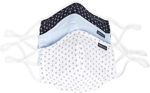 Miniatura 8 de Perry Ellis Mascarillas de tela tejida redondeadas reutilizables estándar (paquete de 3, surtido)